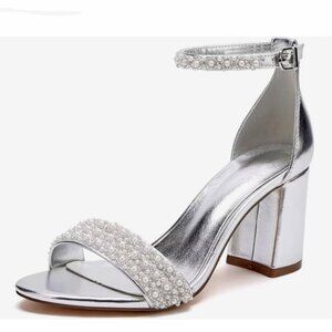 YWXYMGE Block Heeled Sandals Wedding Shoes